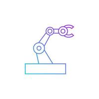 Robot arm vector for website symbol icon presentation