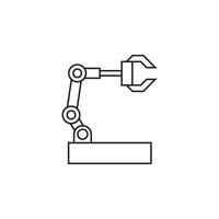 Robot arm vector for website symbol icon presentation