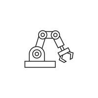 Robot arm vector for website symbol icon presentation