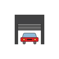 garage icon vector for website symbol icon presentation