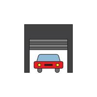 garage icon vector for website symbol icon presentation