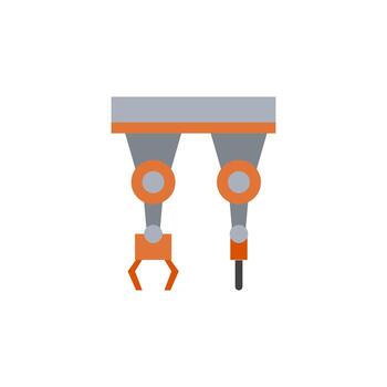 Robot arm vector for website symbol icon presentation