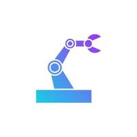 Robot arm vector for website symbol icon presentation