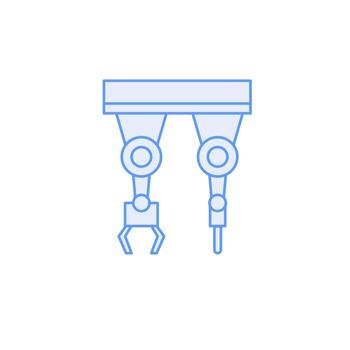 vector de brazo de robot para presentación de icono de símbolo de sitio web