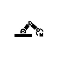 Robot arm vector for website symbol icon presentation