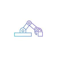 Robot arm vector for website symbol icon presentation