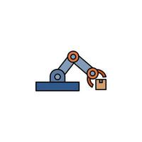 Robot arm vector for website symbol icon presentation