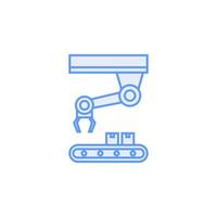 Robot arm vector for website symbol icon presentation