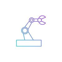 Robot arm vector for website symbol icon presentation