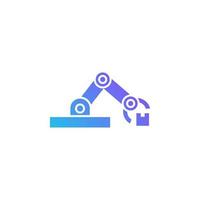 Robot arm vector for website symbol icon presentation