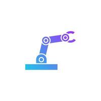 Robot arm vector for website symbol icon presentation