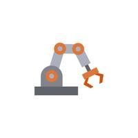 Robot arm vector for website symbol icon presentation