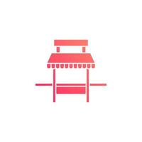 vector de carrito de comida callejera para presentación de icono de símbolo de sitio web