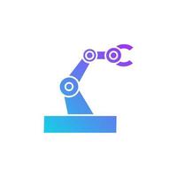 Robot arm vector for website symbol icon presentation