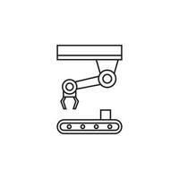 Robot arm vector for website symbol icon presentation