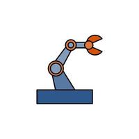 Robot arm vector for website symbol icon presentation