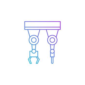 Robot arm vector for website symbol icon presentation