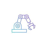 Robot arm vector for website symbol icon presentation