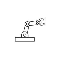 Robot arm vector for website symbol icon presentation