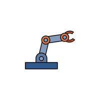 Robot arm vector for website symbol icon presentation