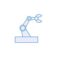 Robot arm vector for website symbol icon presentation