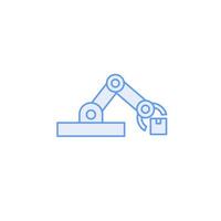 Robot arm vector for website symbol icon presentation