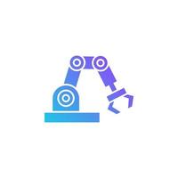 Robot arm vector for website symbol icon presentation