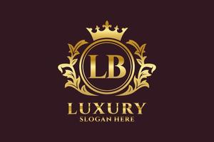 Initial LB Letter Royal Luxury Logo template in vector art for luxurious branding projects and other vector illustration.