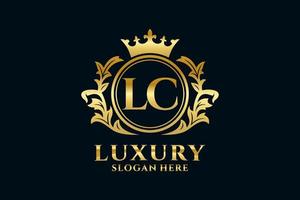 Initial LC Letter Royal Luxury Logo template in vector art for luxurious branding projects and other vector illustration.