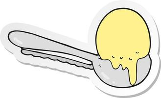sticker of a cartoon scoop of ice cream vector