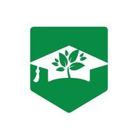 diseño creativo y moderno del logo de la educación de la naturaleza. vector