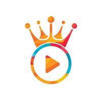 King Video vector logo design template.