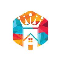 Home king vector logo design.