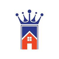 Home king vector logo design.