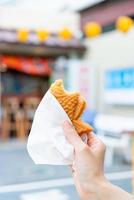 taiyaki - afeitado de panqueque de pescado al estilo japonés foto