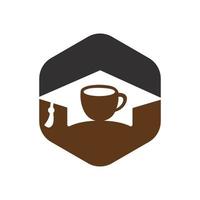 plantilla de logotipo de vector de café de estudiante.