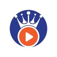 King Video vector logo design template.