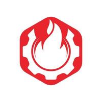 diseño de logotipo de vector de equipo de fuego.