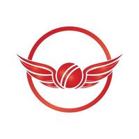 Cricket sports vector logo design template.