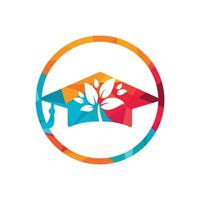 Creative modern nature Education logo design. vector