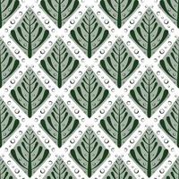 Seamless pattern with printable trees. vector