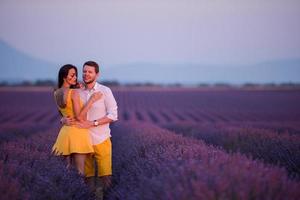 couple in lavender field photo