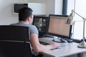 Man in an office photo