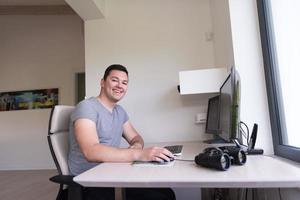 Man working in office photo