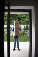 pizza delivery person photo