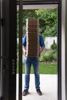 pizza delivery person photo