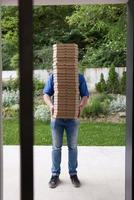 pizza delivery person photo