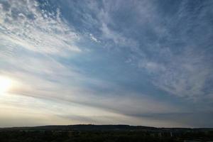 High Angle view of Fast Moving Clouds photo