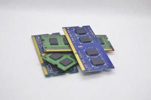 RAM is a hardware device. computer key, ram notebook on white background photo