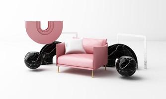 3d rendered illustration with geometric shapes. Pastel colors platforms for product presentation. Abstract composition in modern style. Minimalist design with empty space. photo